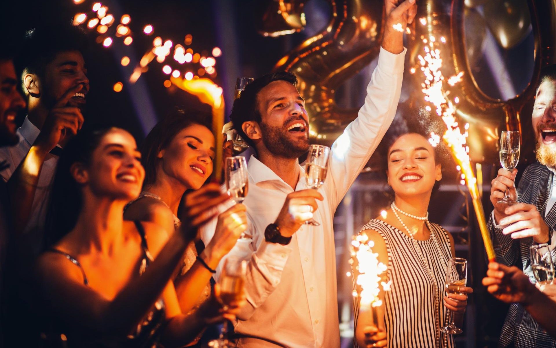 New Year and corporate party celebration at a party venue in Bangkok